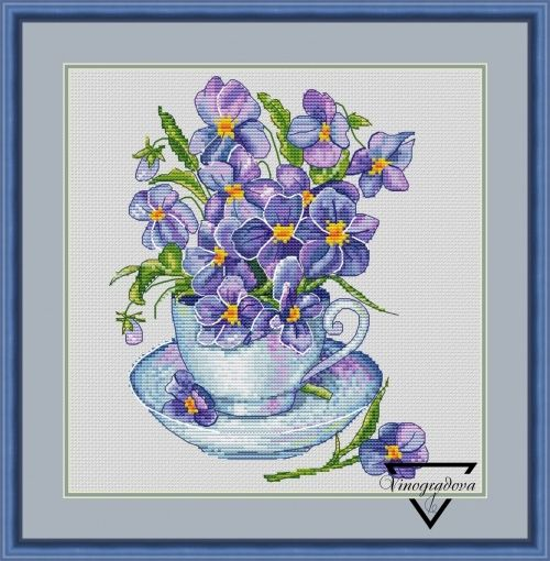 Violet Cross Stitch Pattern Stitch Patterns Cross Stitch Flowers  - Violet Cross Stitch Pattern Free