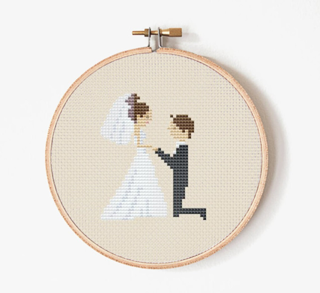 Wedding Cross Stitch Pattern Cross Stitch Bride And Groom PDF Digital  - Wedding Cross Stitch Patterns Download Pdf