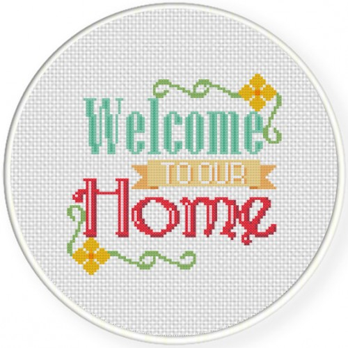 Welcome To Our Home Cross Stitch Pattern Daily Cross Stitch - New Home Cross Stitch Pattern