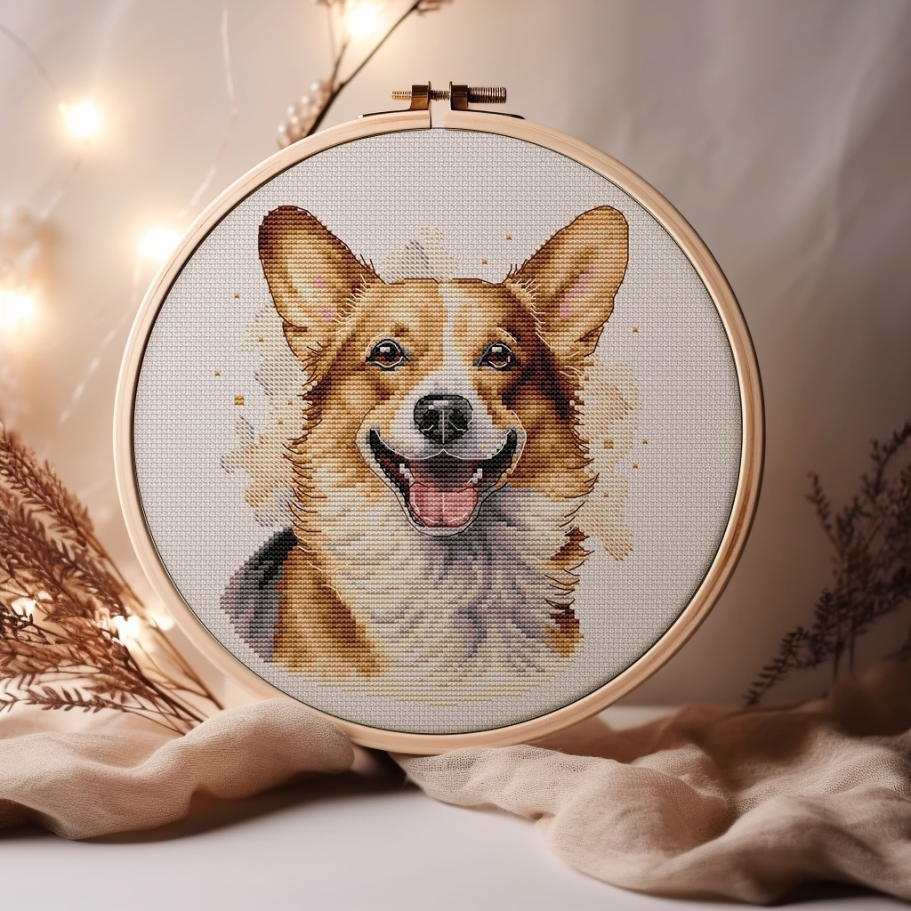 Welsh Corgi Cross Stitch Pattern Code AB 083 BananiStitchery Buy  - Corgi Cross Stitch Pattern Free