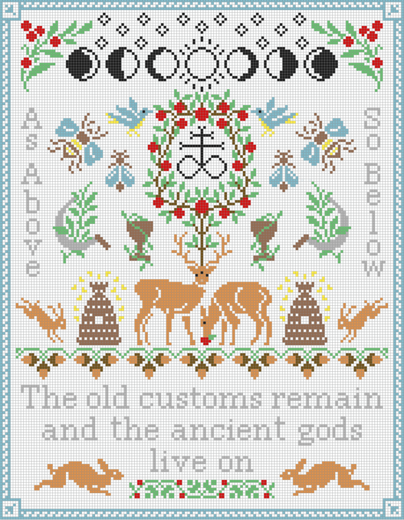 Wiccan Cross Stitch Patterns Free Maria Warmke The Stitcherhood Blog  - Free Wiccan Cross Stitch Patterns