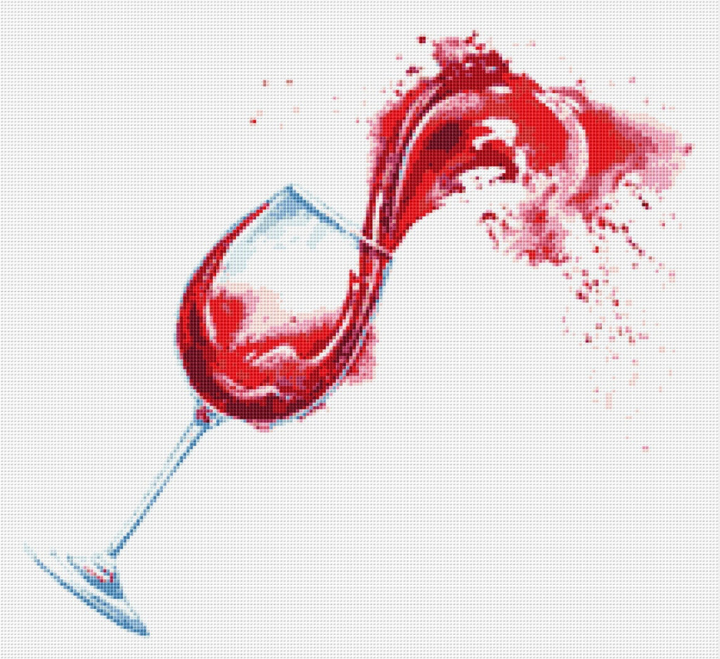 Wine Cross Stitch Pattern 4 Instant PDF Download Wine Glass Etsy - Free Wine Cross Stitch Patterns