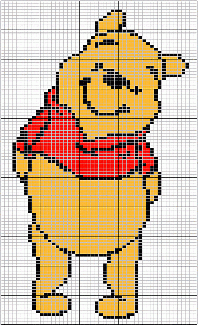 Winnie The Pooh Knit Chart Pattern By LS Knits Disney Cross Stitch  - Winnie The Pooh Quote Cross Stitch Pattern