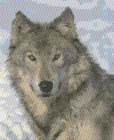 Wolf Cross Stitch Designs - Small Wolf Cross Stitch Pattern