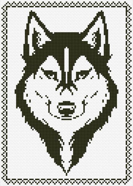 Wolf Cross Stitch Designs - Small Wolf Cross Stitch Pattern