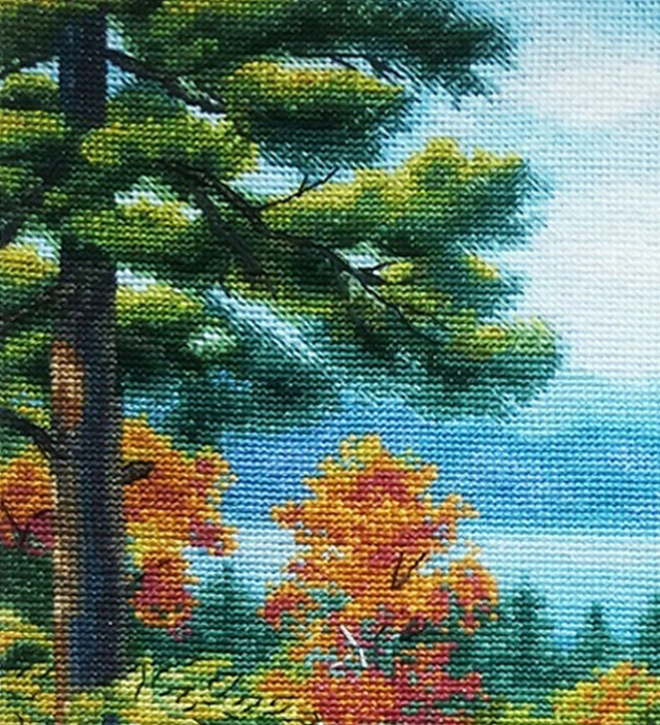 Wooden House Lake House Cross Stitch Pattern Pdf Embroidery Design  - Enchanted Lake Cross Stitch Pattern
