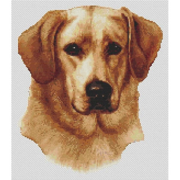 Yellow Lab Cross Stitch Pattern DogShoppe - Yellow Lab Cross Stitch Pattern