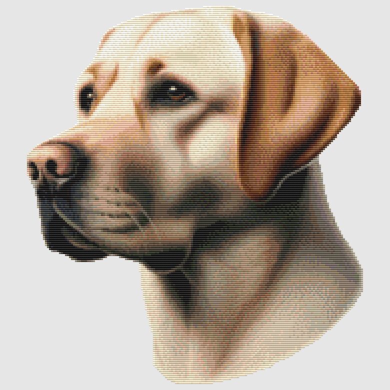 Yellow Lab Cross Stitch Pattern Portrait DogShoppe - Yellow Lab Cross Stitch Pattern
