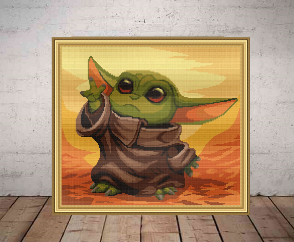 Yoda Cross Stitch Pattern Star Wars Cross Stitch Pattern Inspire Uplift - Free Yoda Cross Stitch Pattern
