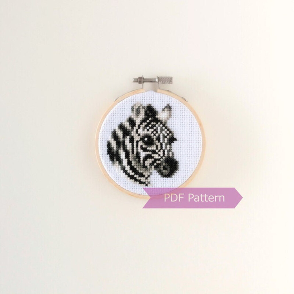 Zebra Cross Stitch Pattern PDF Zebra Embroidery PDF Etsy - Zebra Cross Stitch Pattern Free