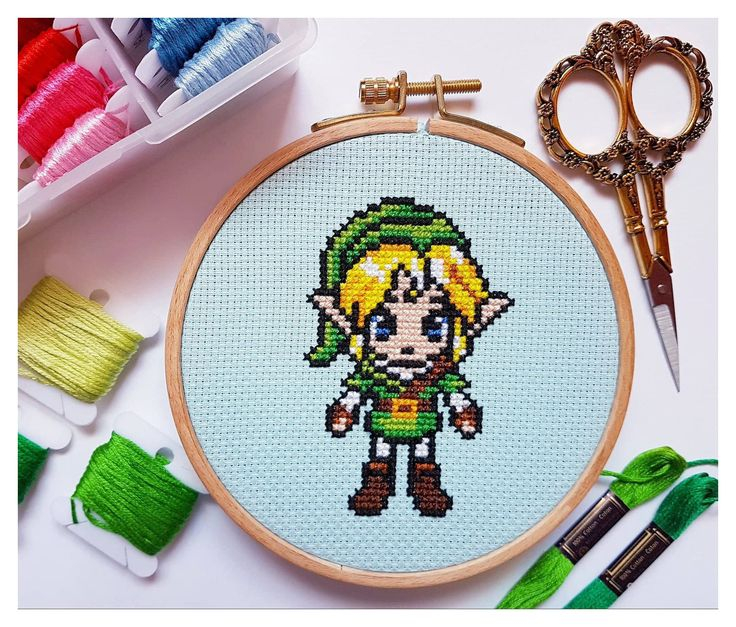 Zelda Cross Stitch Pattern PDF Nintendo Cross Stitch Anime Cross  - Link Zelda Cross Stitch Pattern