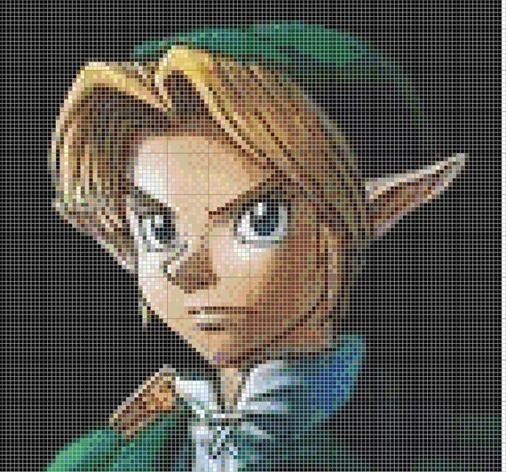 Zelda Link Cross Stitch Pattern Etsy - Link Zelda Cross Stitch Pattern