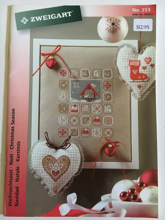 Zweigart Booklet 253 Cross Stitch Pattern Christmas Noel Trees Angel  - Free Zweigart Cross Stitch Patterns