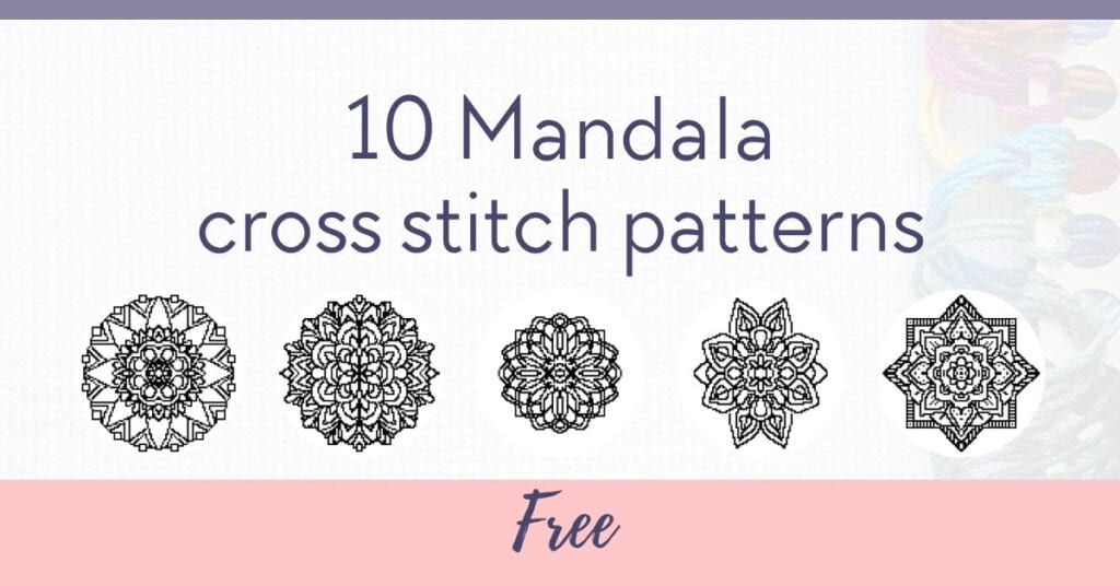 10 FREE Mandala Cross Stitch Patterns Craft With Cartwright - Free Mandala Cross Stitch Patterns