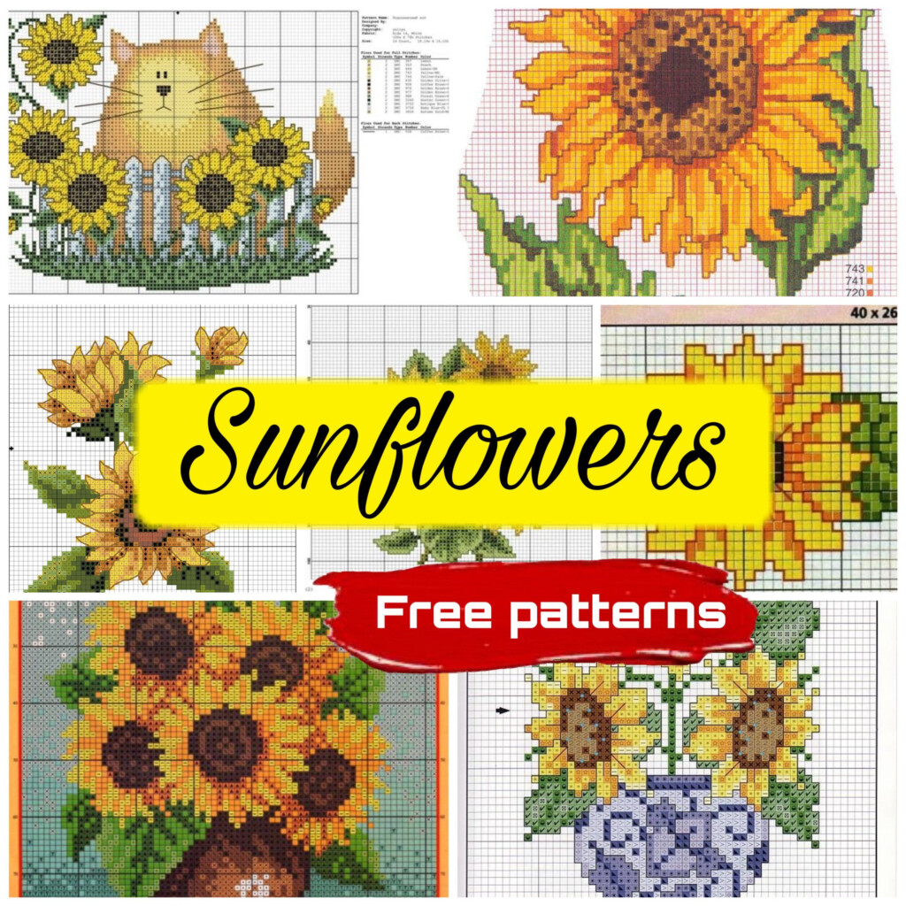 12 Free Cross Stitch Patterns With Sunflowers Artofit - Free Cross Stitch Patterns Nature