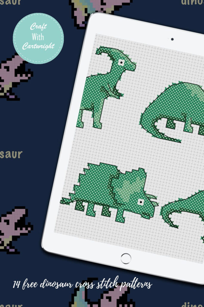 14 Free Dinosaur Cross Stitch Patterns Craft With Cartwright - Free Dinosaur Cross Stitch Pattern