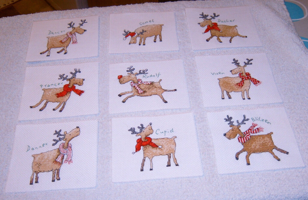 2017 Reindeer For Work Cross Stitch Christmas Cross Stitch  - Free Christmas Reindeer Cross Stitch Patterns