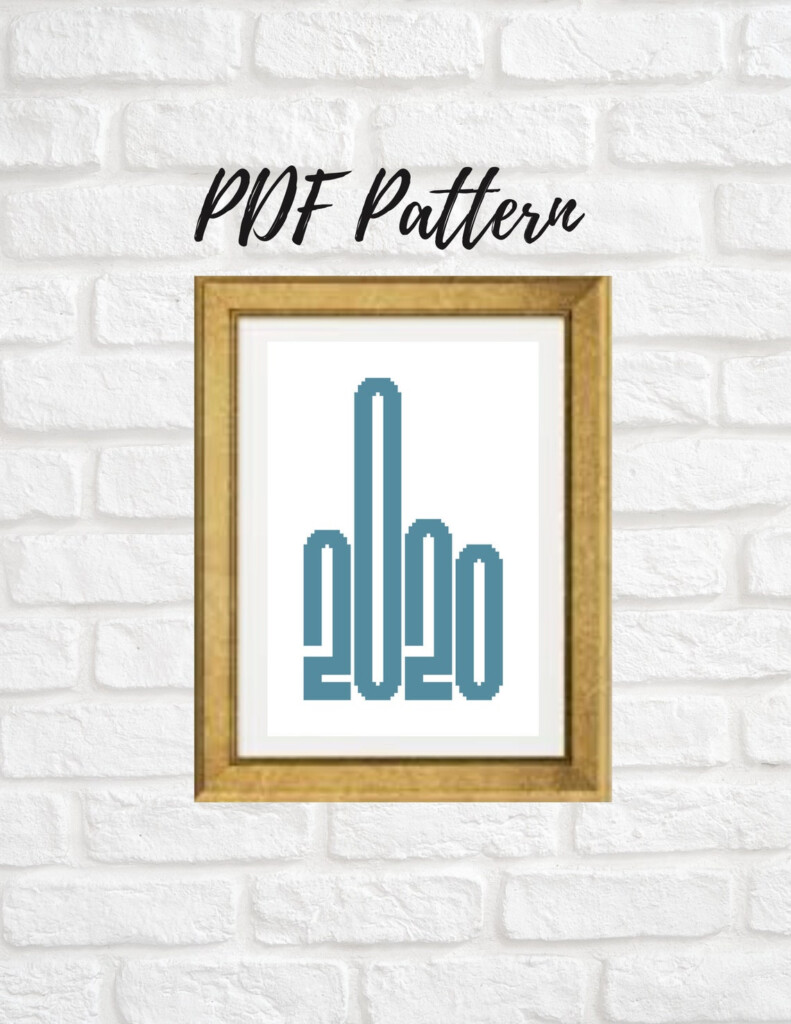 2020 Middle Finger Cross Stitch Pattern Modern Cross Stitch Etsy - Middle Finger Cross Stitch Pattern