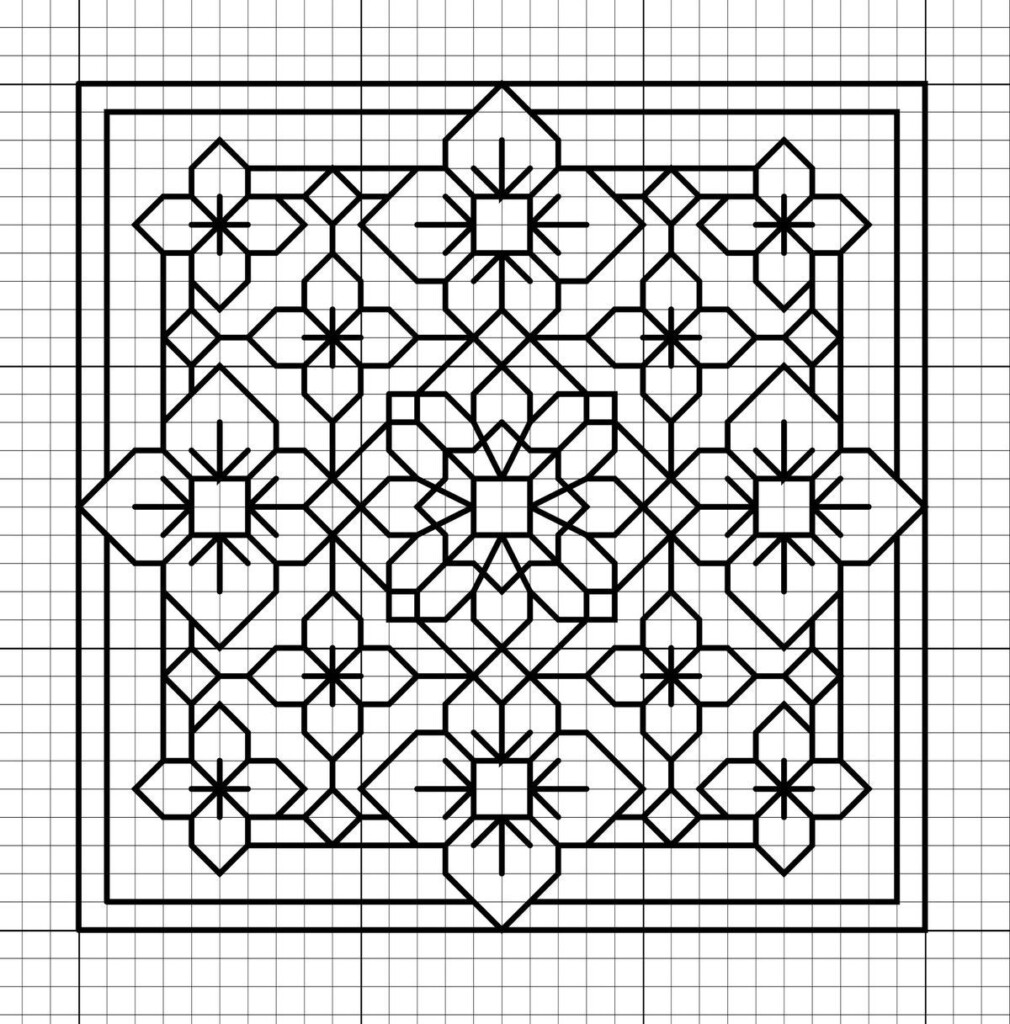 2f55bf088e4333a69e6747153bc13d65 jpg 1 200 1 217 Pixels Blackwork  - Blackwork Cross Stitch Patterns Free