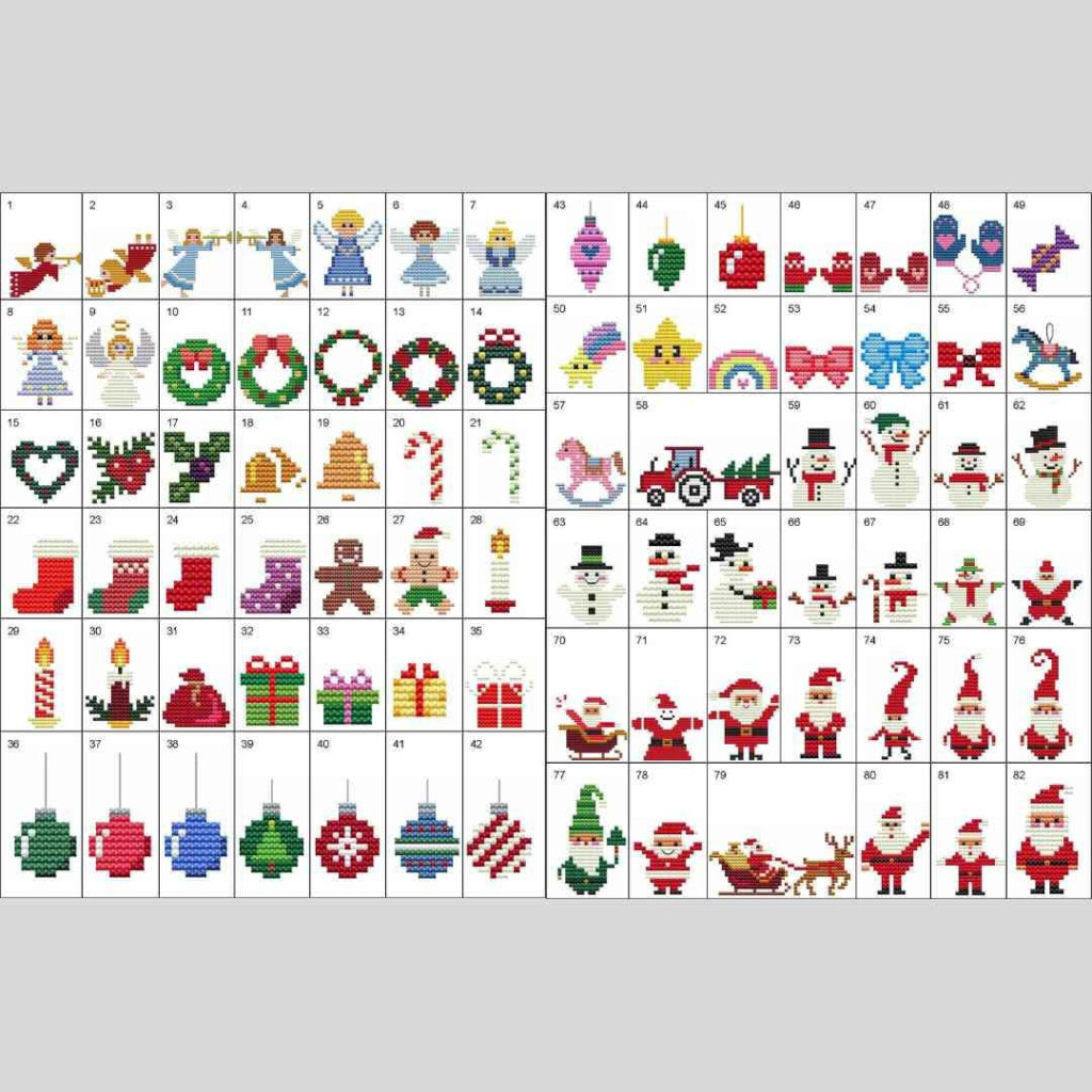 365 Christmas Cross Stitch Designs Small Easy And Quick Etsy - Quick Christmas Cross Stitch Patterns