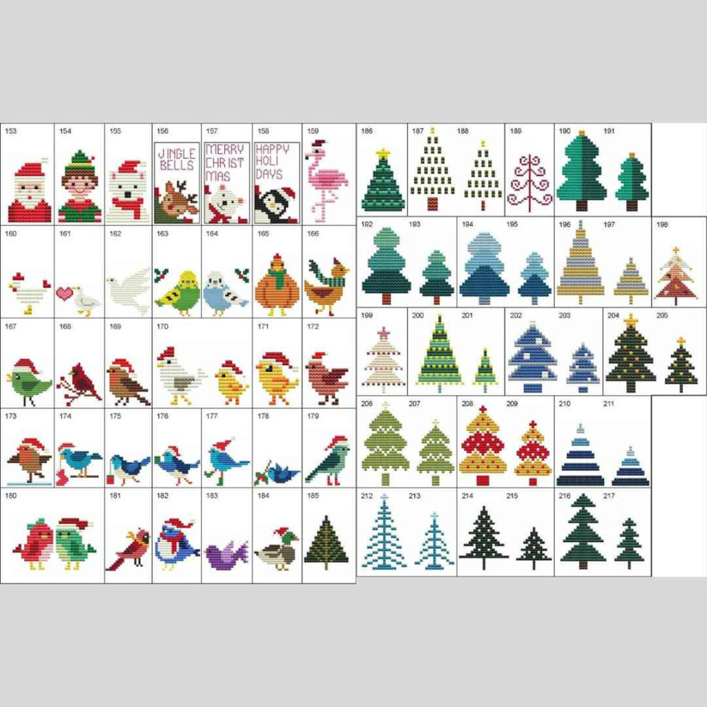 365 Christmas Cross Stitch Designs Small Easy And Quick Etsy - Quick Christmas Cross Stitch Patterns