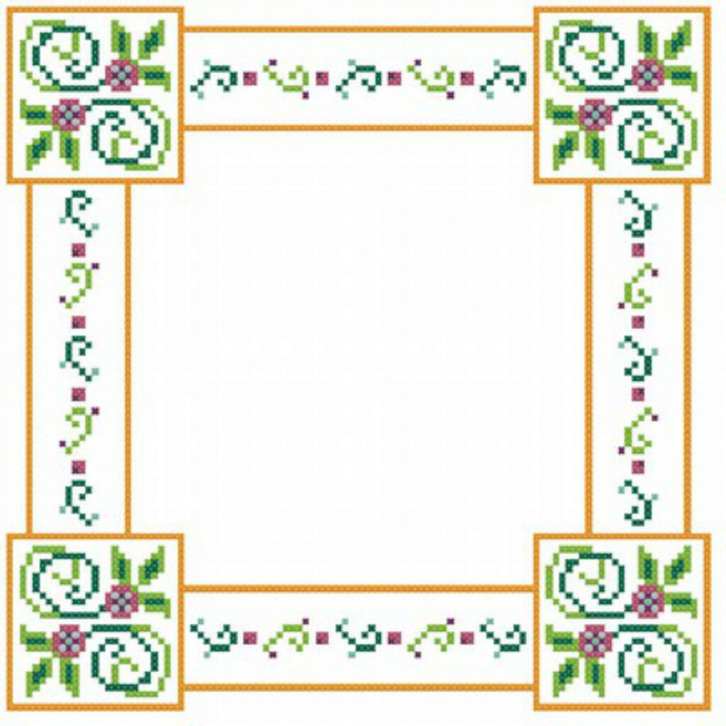 7 Cross Stitch Border Patterns - Cross Stitch Flower Border Patterns Free
