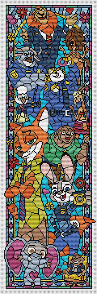 9 In 1 Disney Cross Stitch Patterns In Pdf Stained Glass Etsy - Disney Stained Glass Cross Stitch Pattern