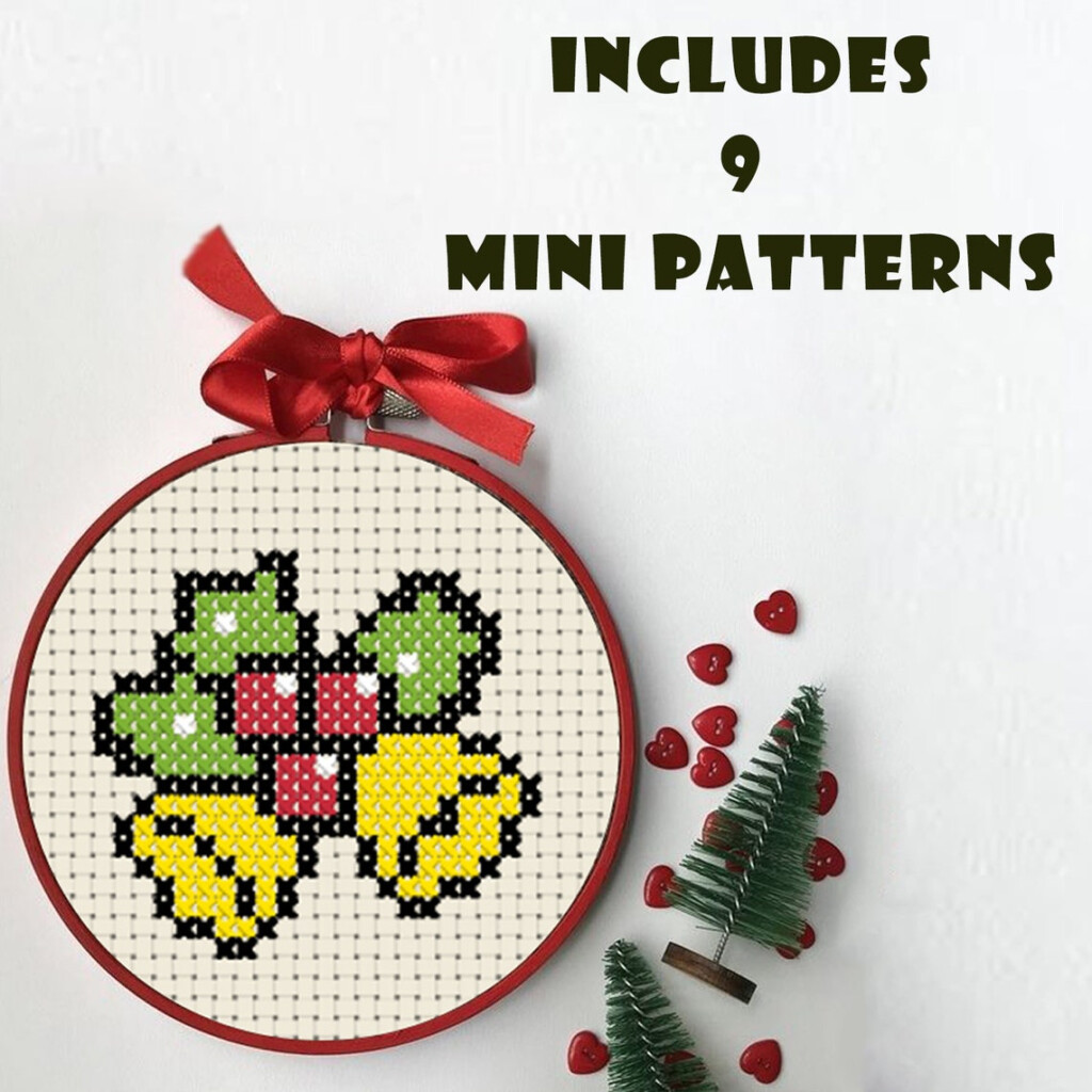 9 Mini Christmas Cross Stitch Patterns Easy Cross Stitch Etsy - Mini Christmas Cross Stitch Patterns