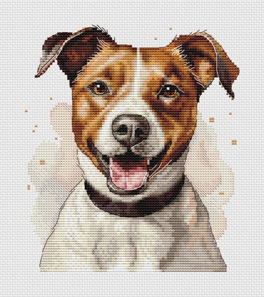A Jack Russell Terrier Cross Stitch Pattern Code AB 078  - Jack Russell Terrier Cross Stitch Pattern