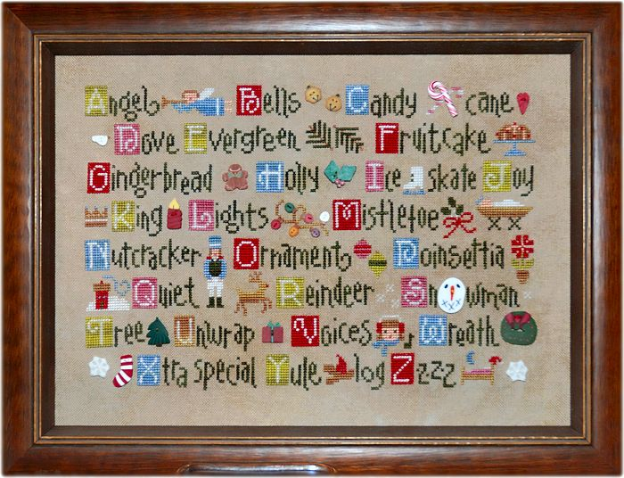 ABC Christmas By Lizzie Kate Just Another Button Company Buttons  - Just Another Button Company Cross Stitch Patterns