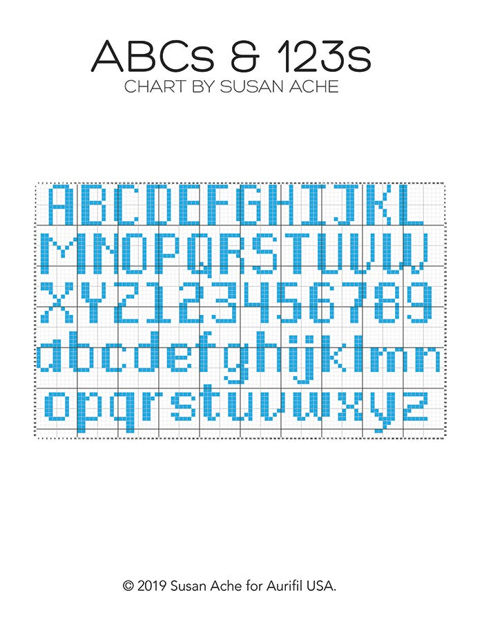 ABCs And 123s Cross Stitch Chart Free PDF By Susan Ache For Aurifil  - Susan Ache Cross Stitch Free Patterns