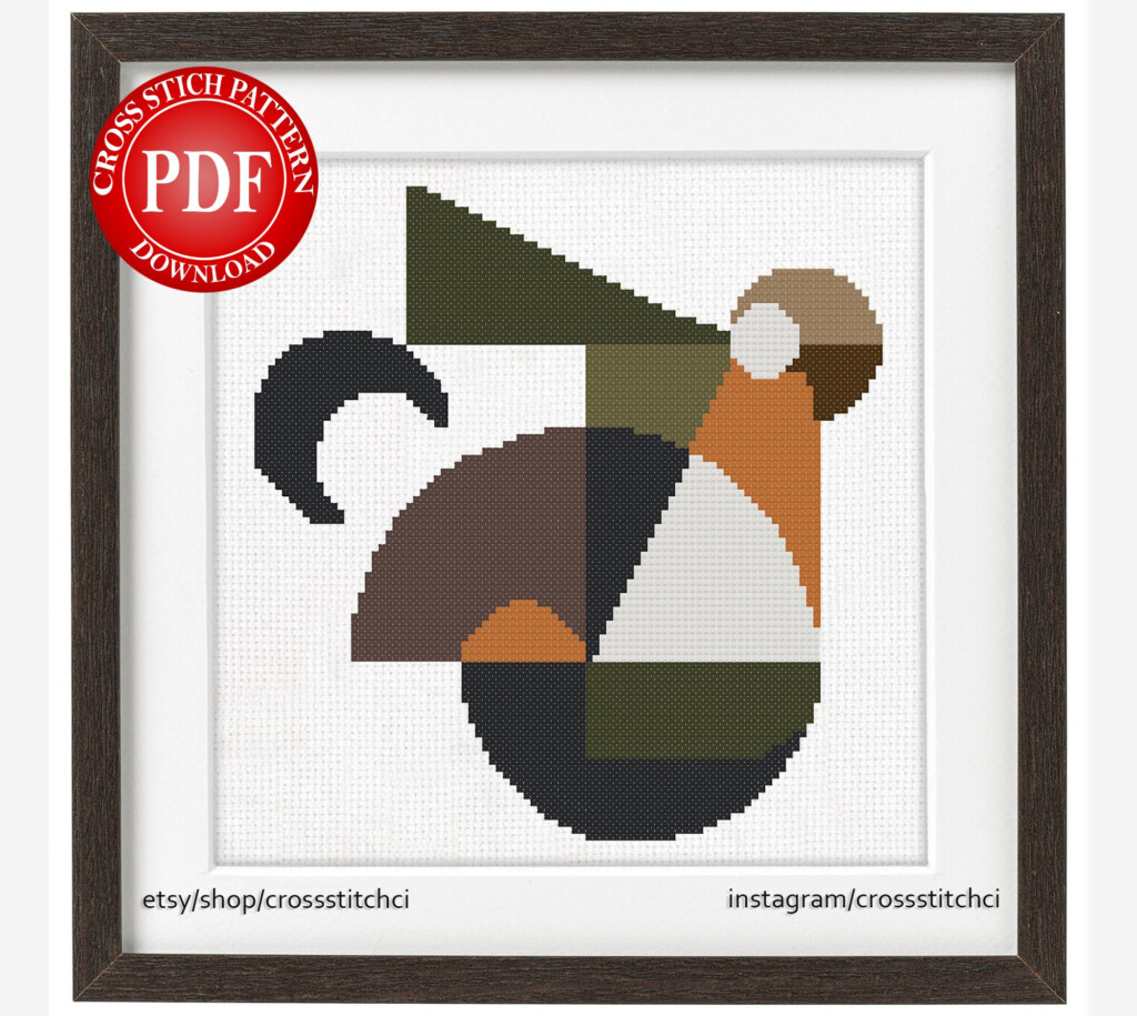 Abstract Cross Stitch Pattern PDF Download Easy Make Etsy - Free Abstract Cross Stitch Patterns