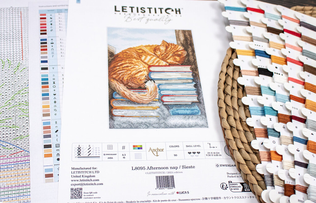 Afternoon Nap Cross Stitch Kit By Letistitch variant L8095  - Afternoon Nap Cross Stitch Pattern