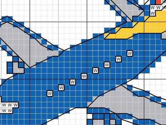 Airplane Cross Stitch Pattern Etsy - Mini Airplane Cross Stitch Pattern