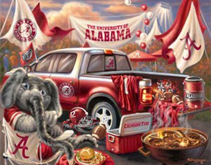 ALabama TaiLgate Cross Stitch Pattern L K Alabama Crimson Tide  - Alabama Football Cross Stitch Patterns