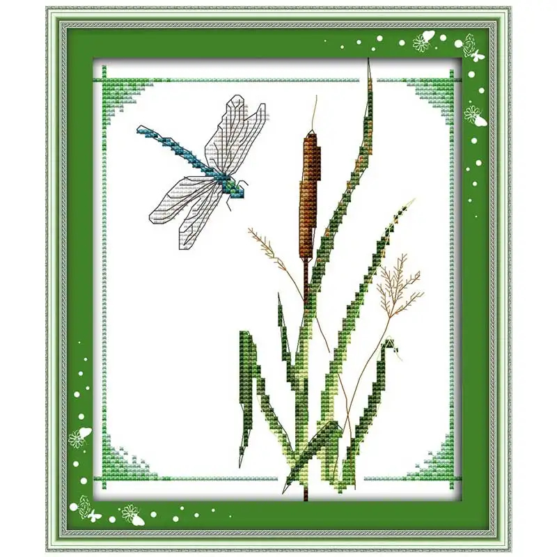 Aliexpress Buy Dragonfly Patterns Counted Cross Stitch 11CT 14CT  - Dragonfly Counted Cross Stitch Patterns