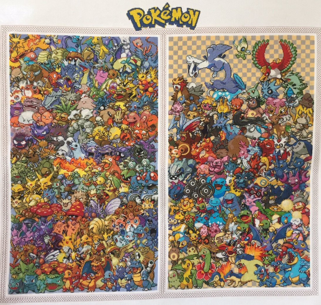 All Pokemon Generations Cross Stitch Patterns Lord Libidan - Epic Pokemon Cross Stitch Pattern