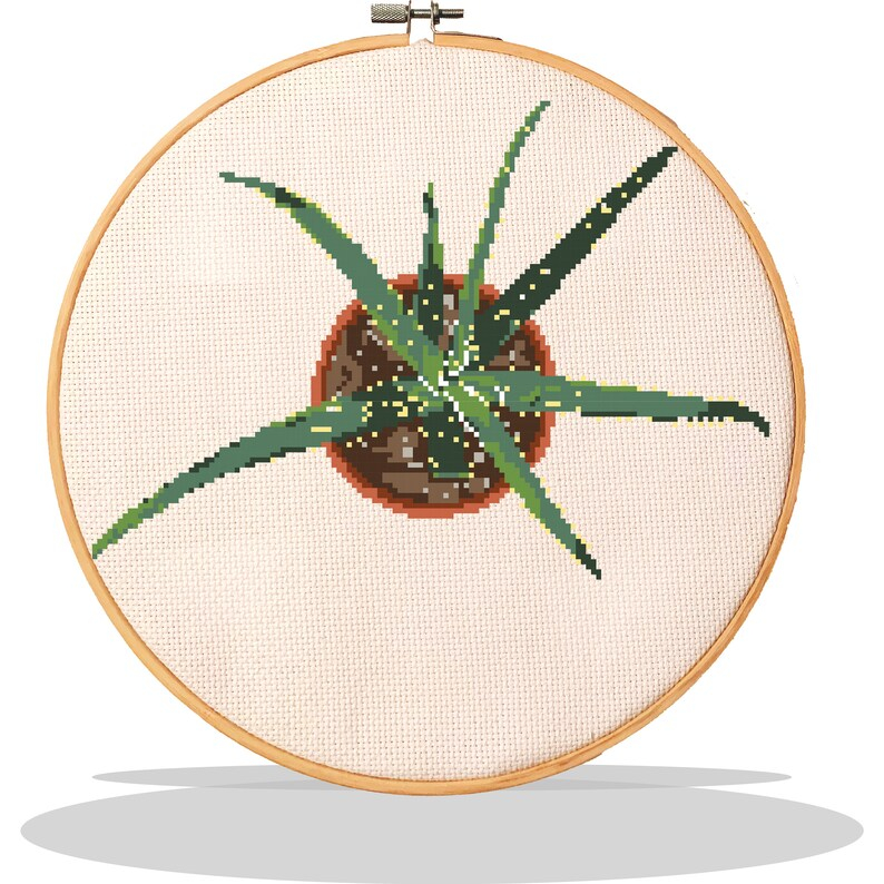 Aloe Vera Cross Stitch Pattern Etsy - Aloe Vera Cross Stitch Pattern