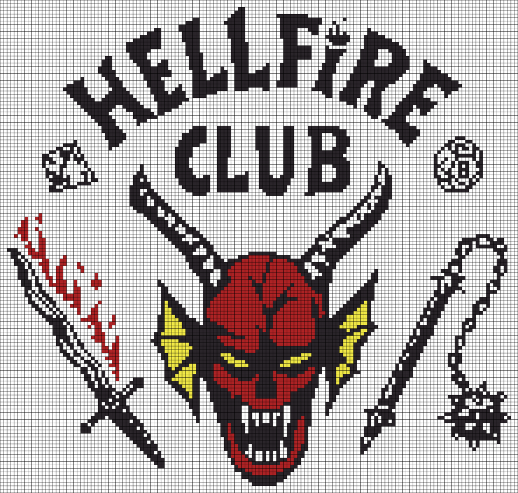 Alpha Pattern 123921 BraceletBook Cross Stitch Art Cross Stitch  - Hellfire Club Cross Stitch Pattern