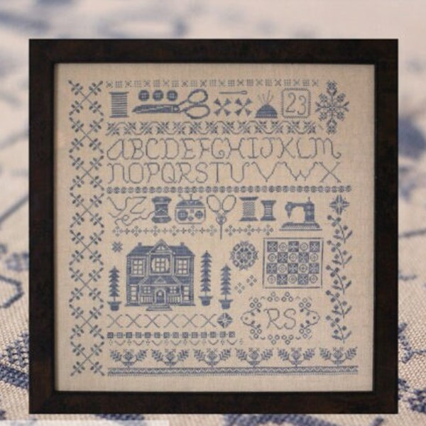 Americana Pattern Etsy - Americana Blue Cross Stitch Pattern