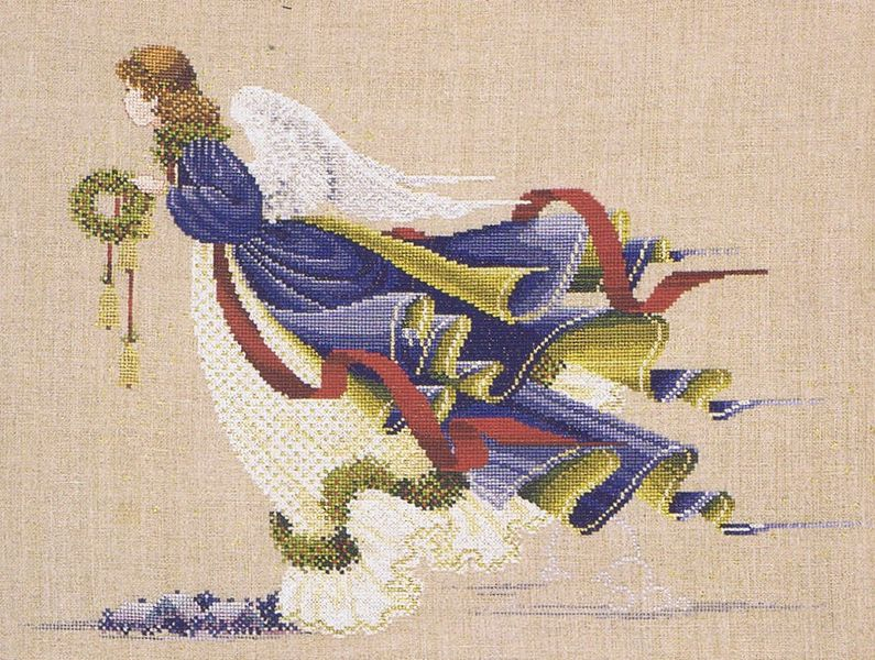 Angel Of Freedom Cross Stitch Pattern By Lavender Lace - Angel Of Freedom Cross Stitch Pattern