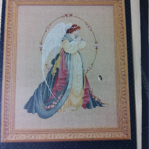 Angel Of Freedom Cross Stitch Pattern Lavender And Lace Etsy - Angel Of Freedom Cross Stitch Pattern