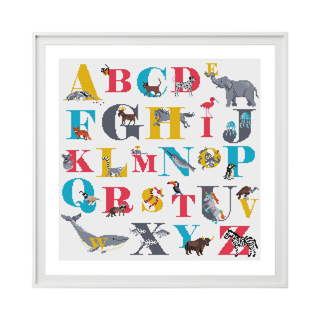 Animal Alphabet Cross Stitch Pattern Digital Download PDF Etsy - Animal Alphabet Cross Stitch Patterns
