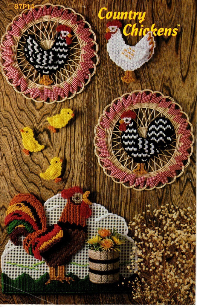Annies s Attic Plastic Canvas Country Chickens Patterns 87P14 - Annie's Attic Cross Stitch Patterns