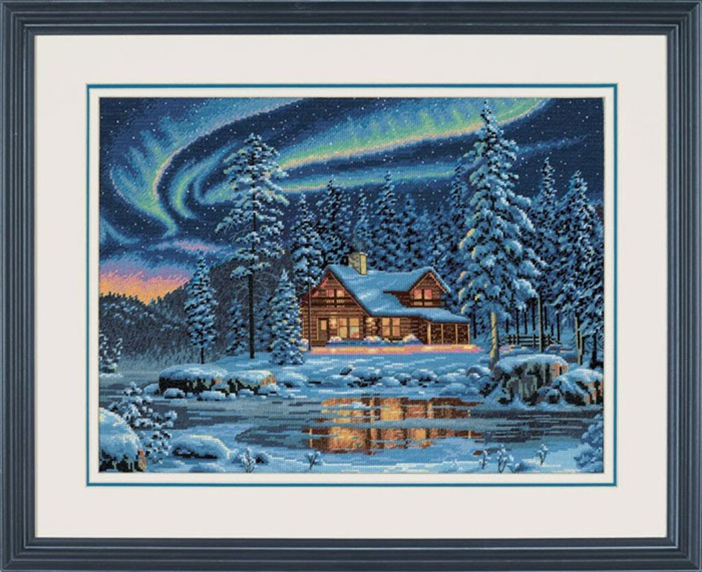 Aurora Cabin Counted Cross Stitch Pattern Christmas Village Etsy - Aurora Cabin Cross Stitch Pattern