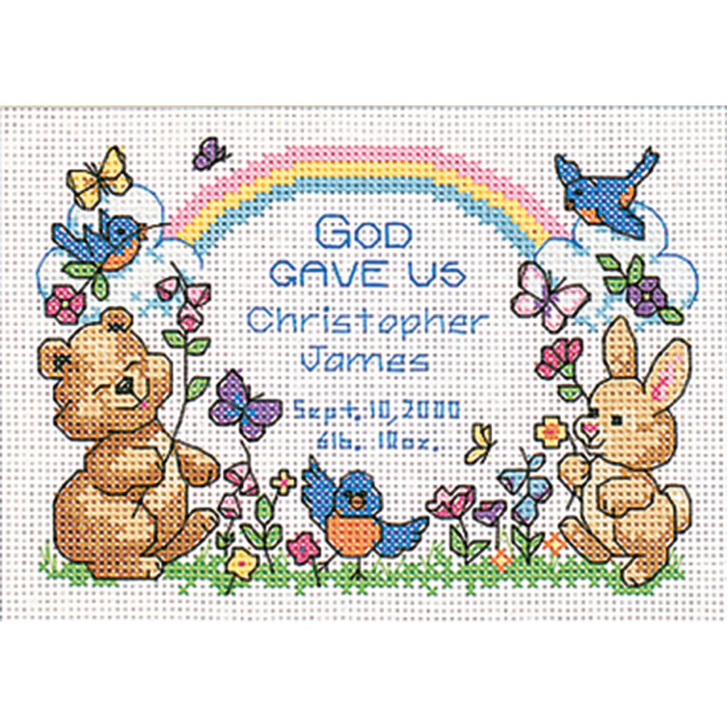 Baby Counted Cross Stitch Patterns - Counted Cross Stitch Birth Record Patterns