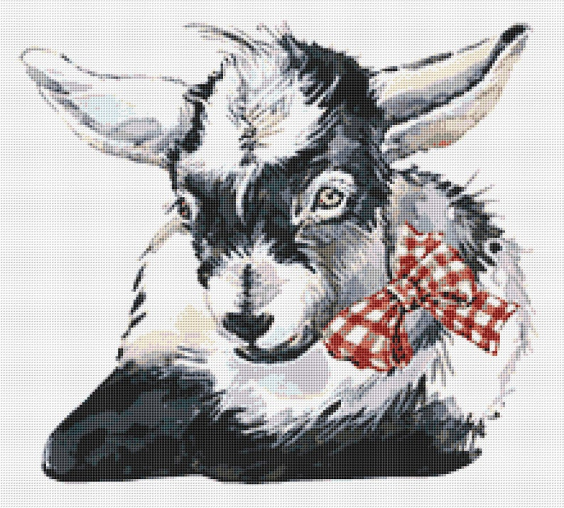 Baby Goat Cross Stitch Pattern 1 Instant PDF Download Ram Etsy - Goat Cross Stitch Patterns Free