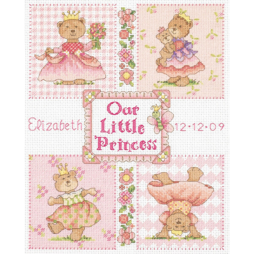Baby Hugs Baby Princess Birth Record Counted Cross Stitch Ki 9 X12 14  - Counted Cross Stitch Birth Record Patterns