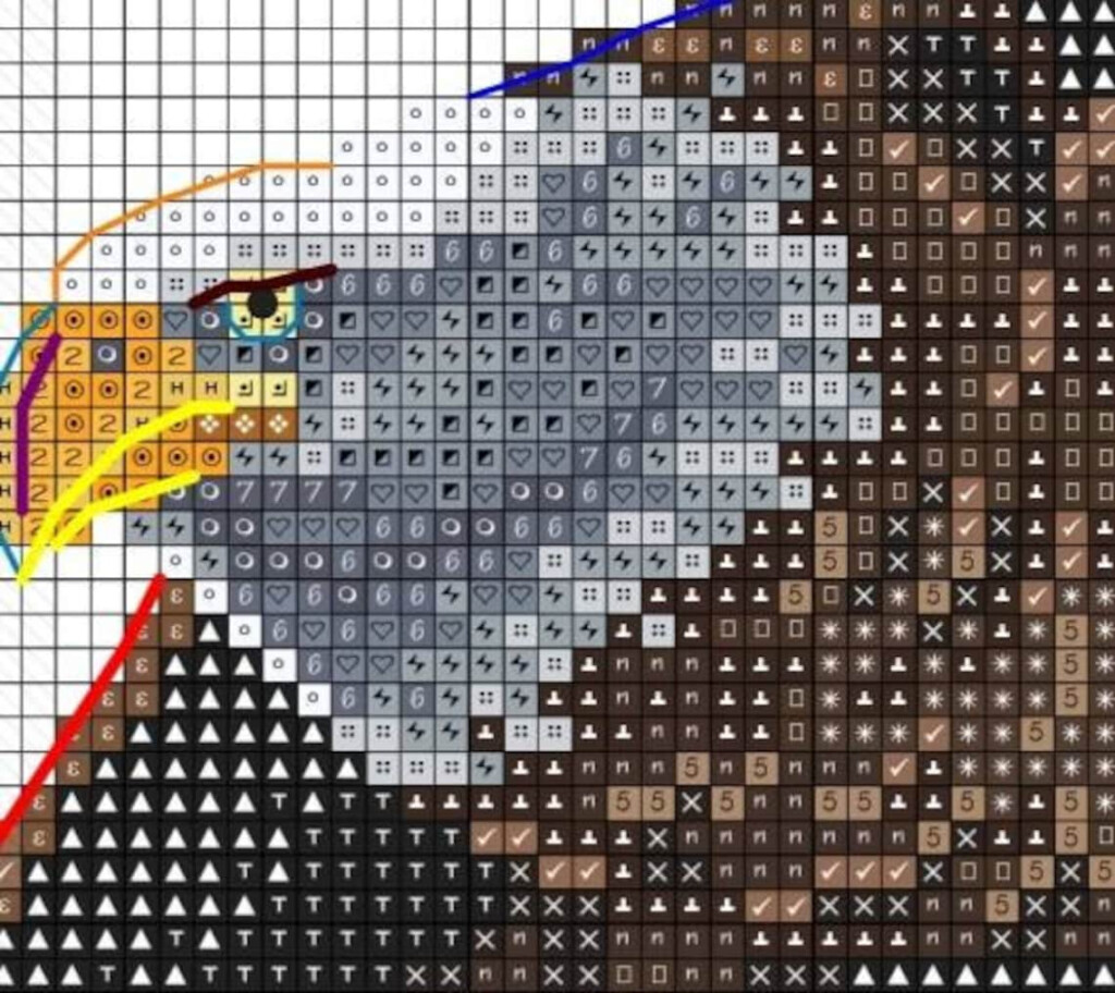 Bald Eagle Counted Cross Stitch Pattern Etsy - Eagle Counted Cross Stitch Patterns