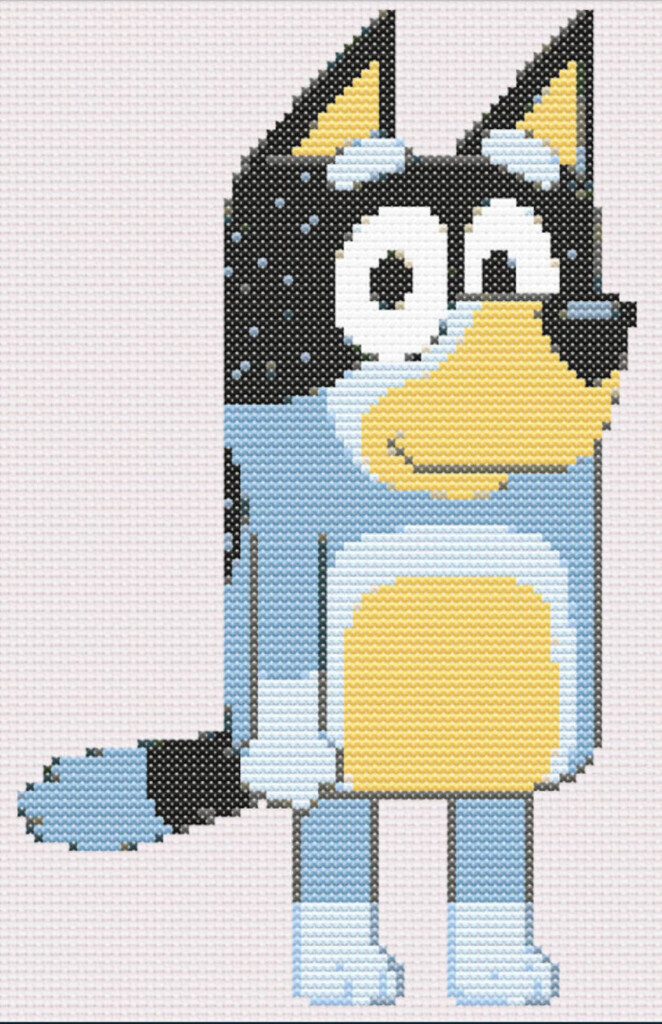 Bandit Bluey Easy Cross Stitch Pattern Instant Download Etsy Denmark - Cross Stitch Patterns For Guys
